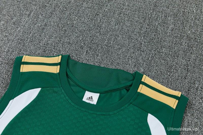 26/27 Italy Green Sleeveless Training Vest +Soccer Shorts