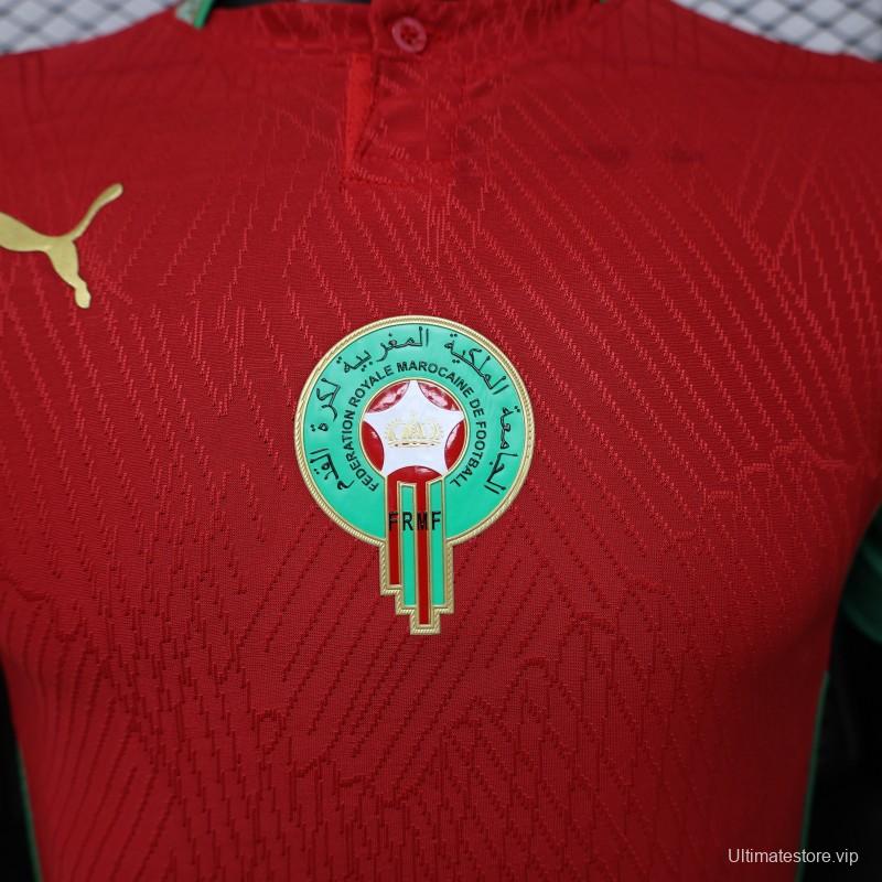 Player Version 26/27 Morocco Red & Green Home Jersey