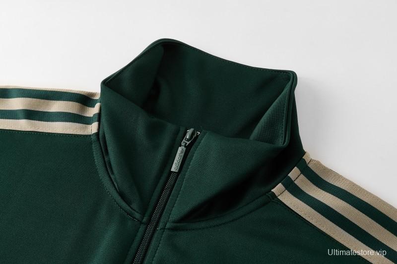 2026 Adidas Navy Green  Full Zipper Jacket + Long Pants