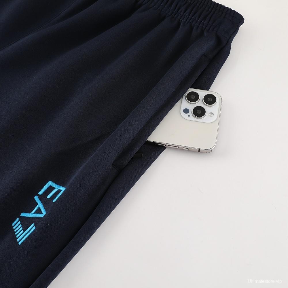 26/27 Napoli Navy Blue  Full Zipper Jacket Tracksuit + Long Pants