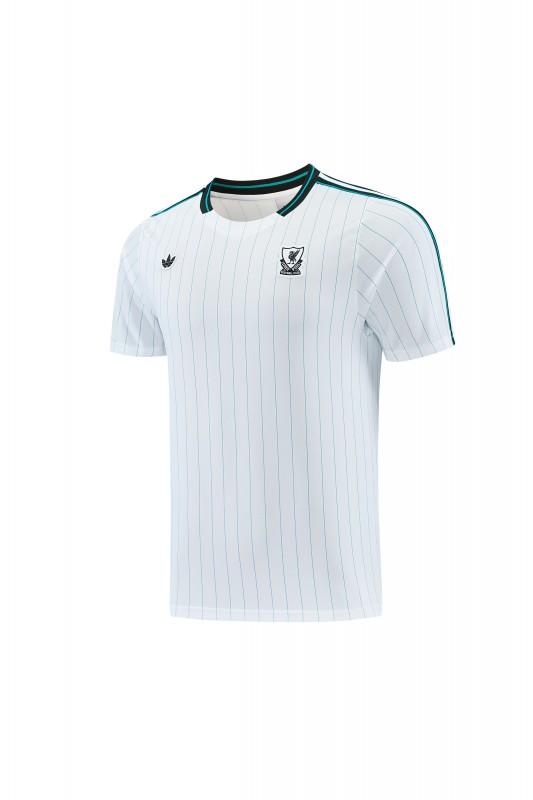 26/27  Liverpool White Short Sleeve+Soccer Shorts