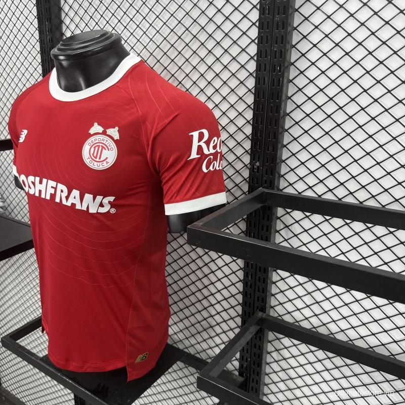 Player Version 26/27 Deportivo Toluca FC New Balance Home Deep Red White Jersey
