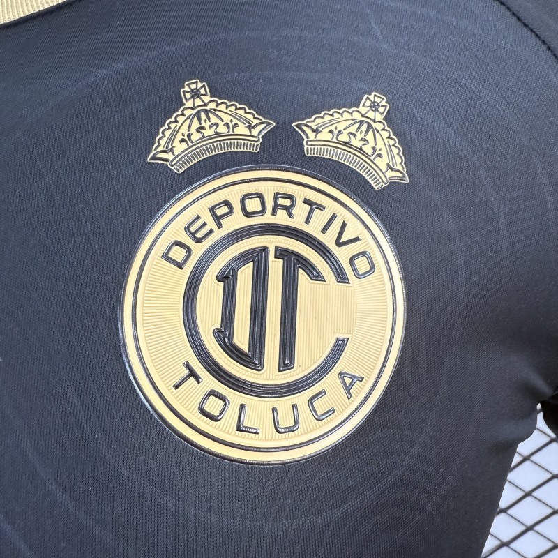 Player Version 26/27 Deportivo Toluca FC New Balance Away Black Gold Jersey