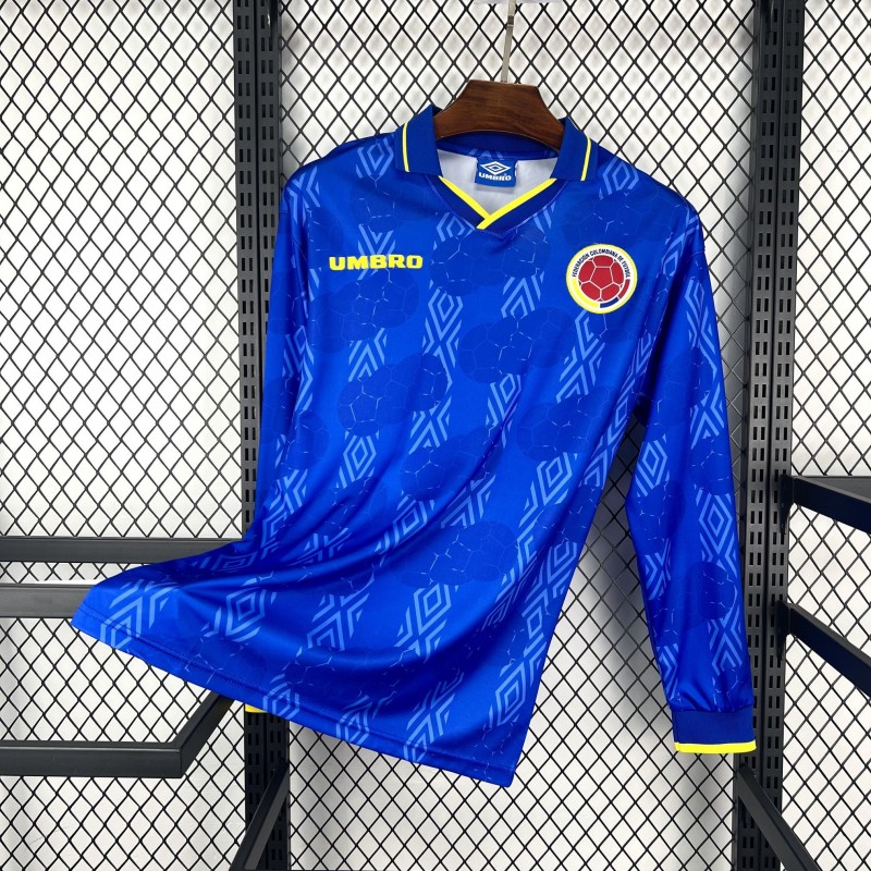 1994 Retro Colombia Away Long Sleeves Jersey