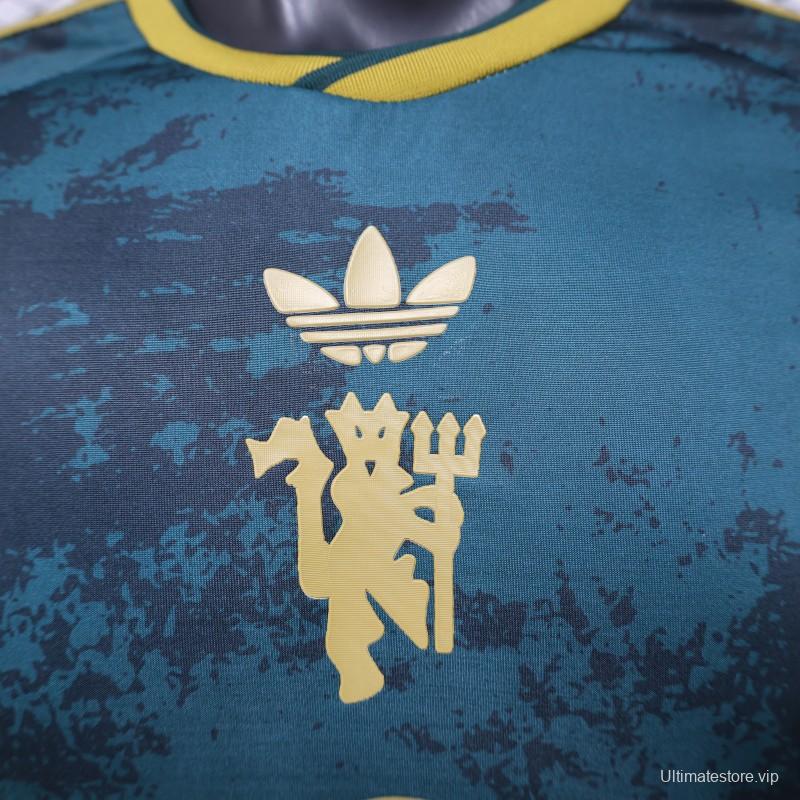 Player Version 26/27 Manchester United Teal & Gold Third Special Edition Jersey