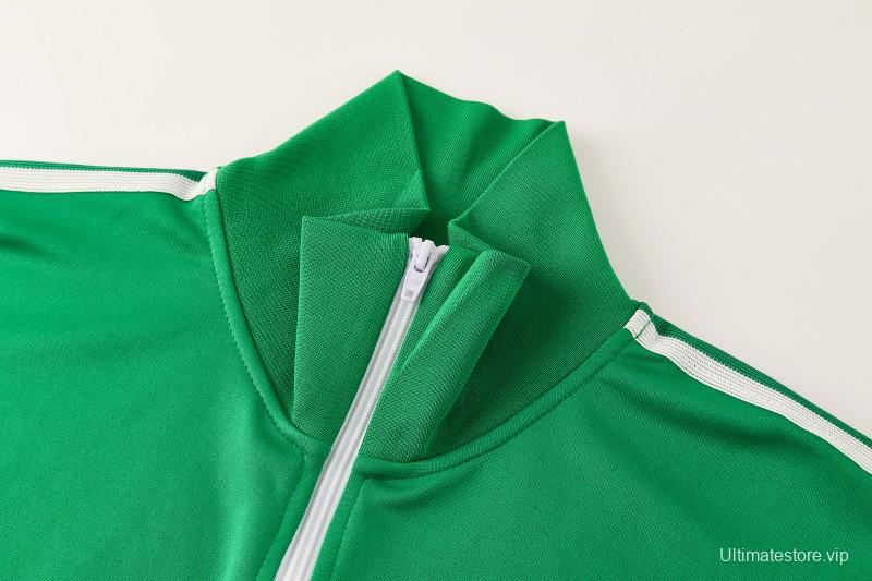 2026/27 Mexico  Green & Red Retro Full Zipper Jacket Tracksuit + Long Pants (Adidas Originals)