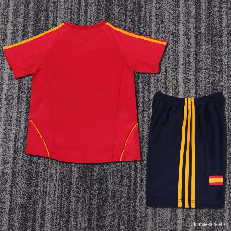 Retro Kids 2008 Spain Home Jersey