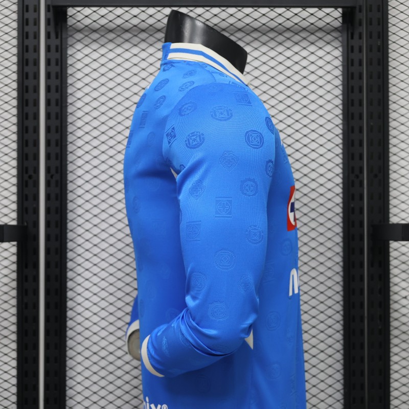 Player Version 26/27 Cruz Azul Home  Long Sleeve Blue Jersey