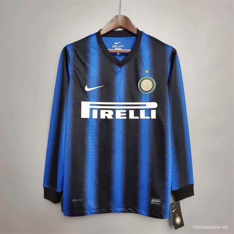 Retro 10/11 Inter Milan Home Long Sleeve Jersey