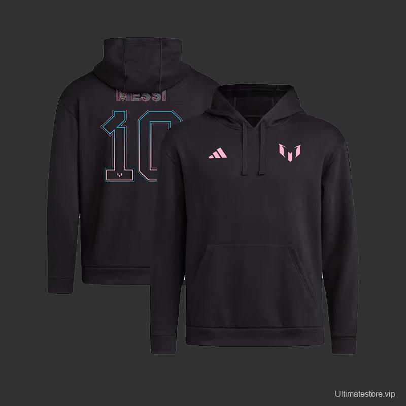 2023 Inter Miami Messi x adidas Name & Number Fleece Pullover Hoodie