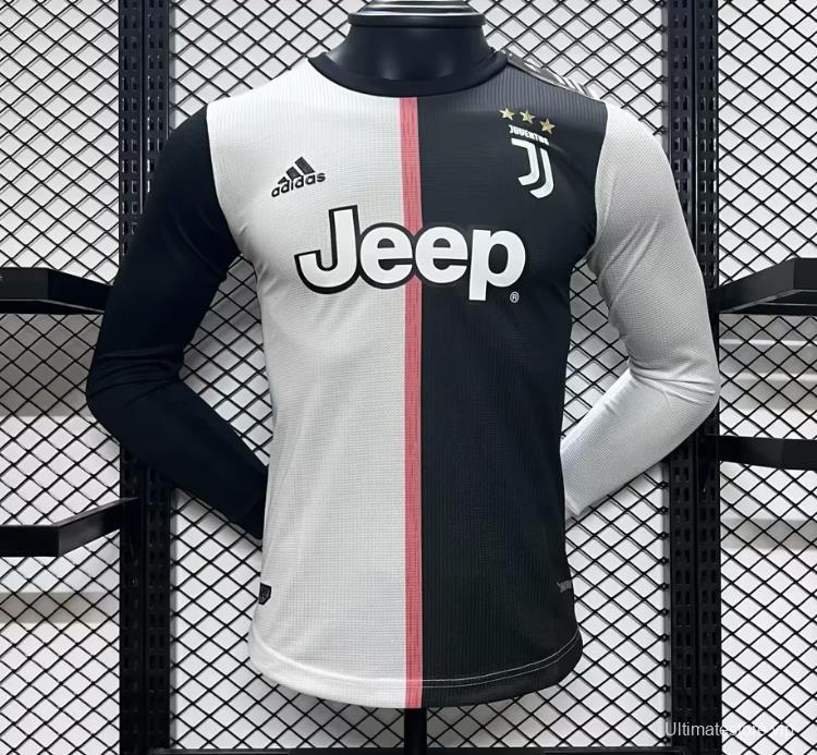 Player Version 19/20 Juventus Home Long Sleeve Retro Jersey