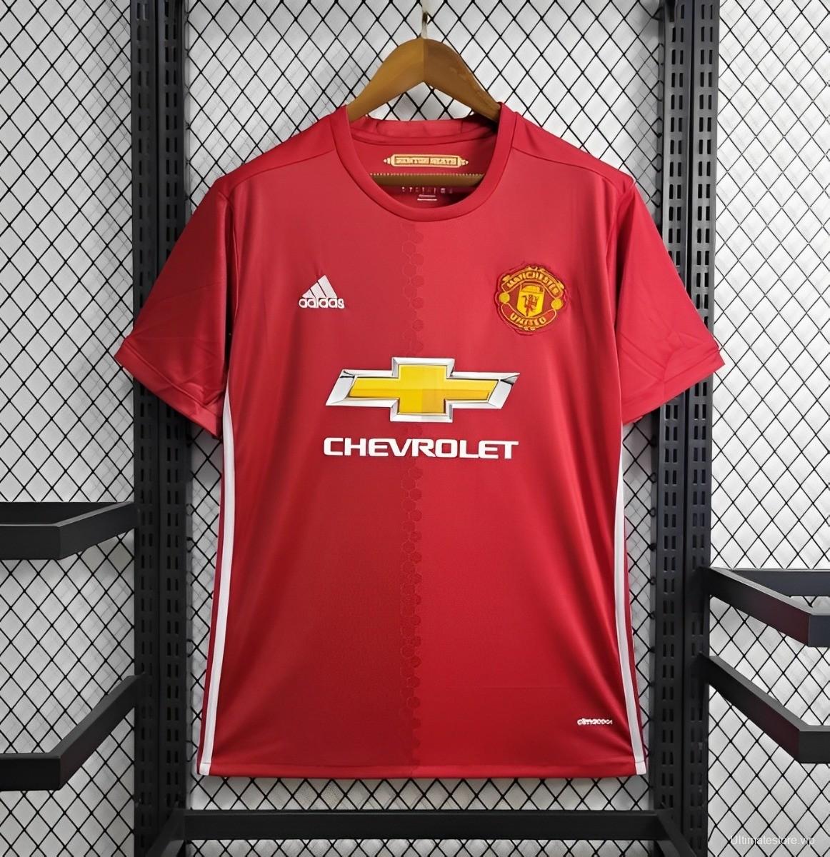 Retro 16/17 Manchester United Home Jersey