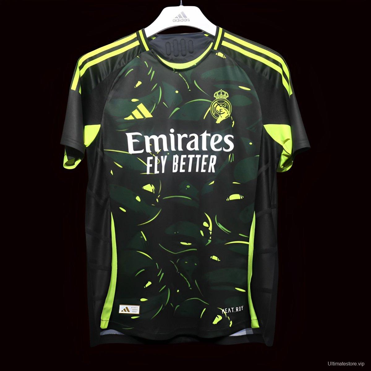 Player Version 24/25 Real Madrid Black/Green Special Pattern Pre-Match Jersey