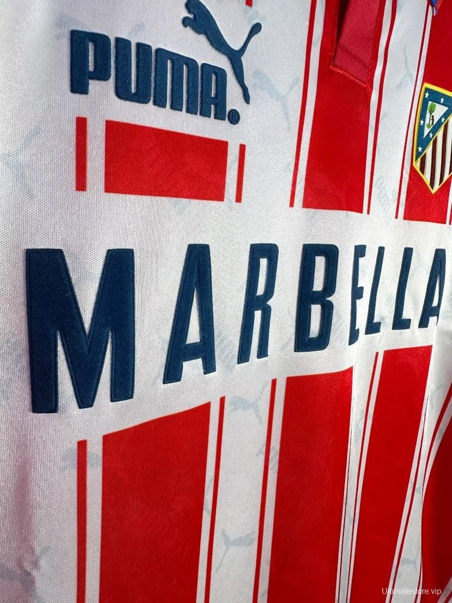 Retro 04/05 Long Sleeve Atletico Madrid Home Jersey