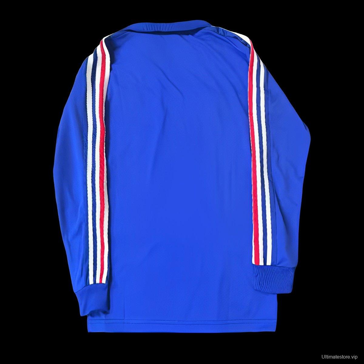 Retro  2004 France Home Long Sleeve Jersey