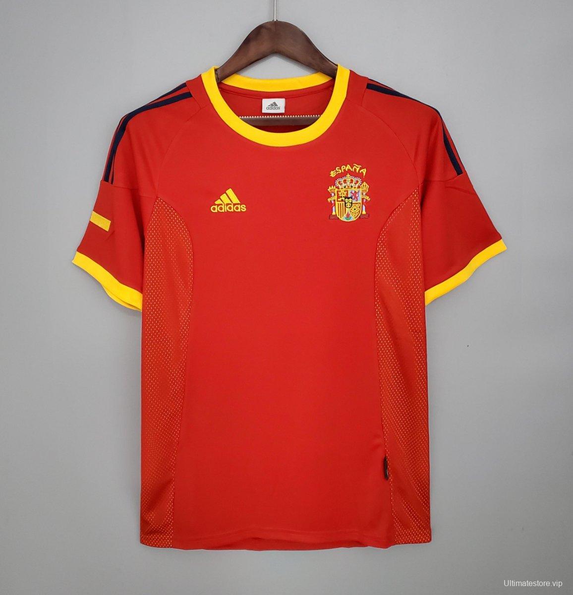 Retro Spain 2002 home Soccer Jersey