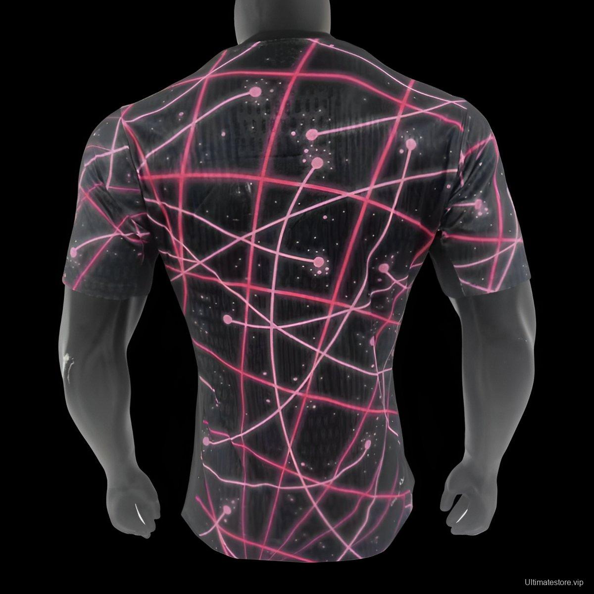 Player Version 25/26 Paris Saint-Germain Black with Pink Laser Lines Jersey