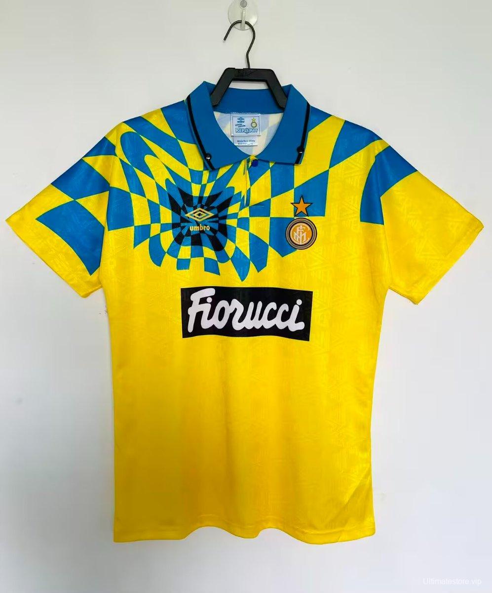 Retro 92/94 Inter Milan Yellow Third Jersey