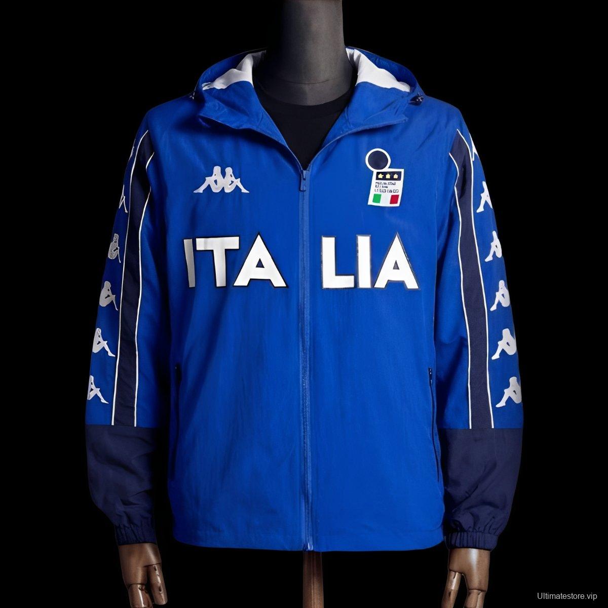 1998 Vintage Style Italy Blue Jacket Windbreaker