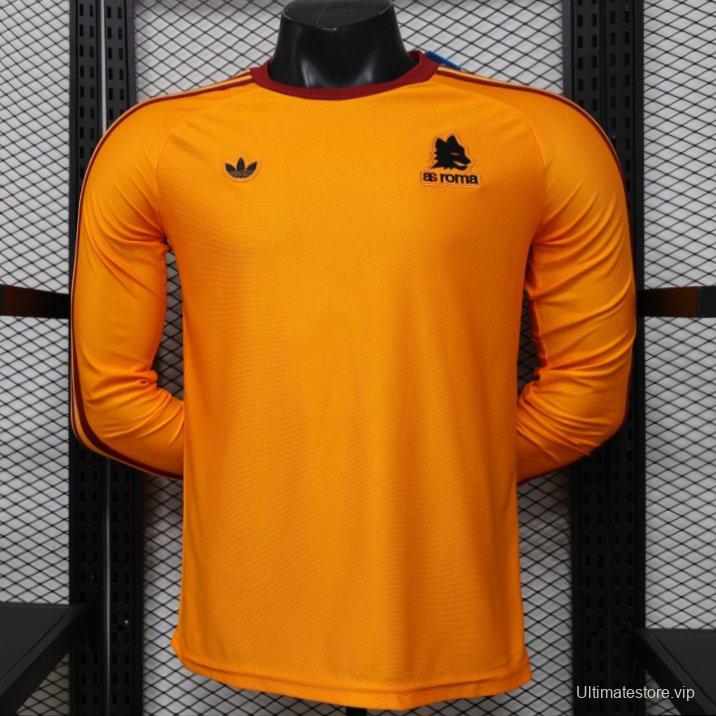 Player Version 2026 AS Roma x Adidas Originals Orange Special Edition Long Sleeve Jersey