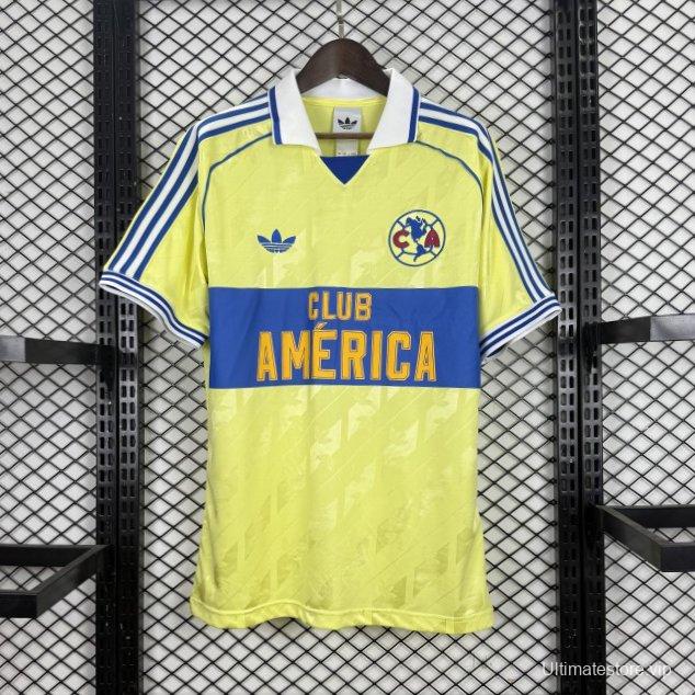 Player Version 25/26 Club América Adidas Originals  Retro Reissue Home Yellow Blue Jersey