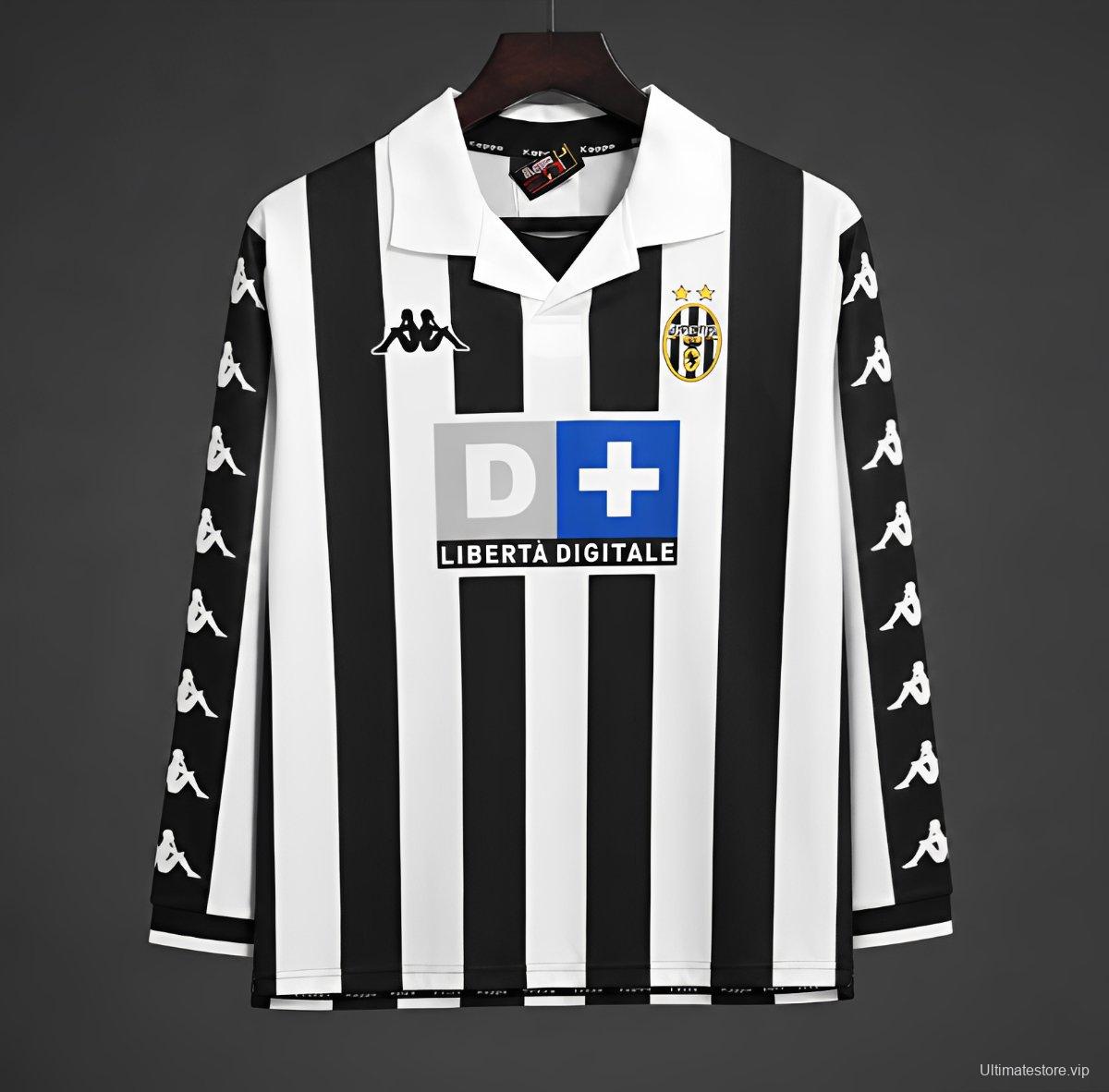 Retro 99/00 Juventus Home Long Sleeve Jersey