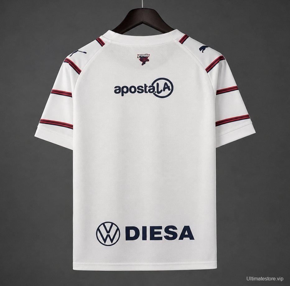 26/27 Cerro Porteño White with Red & Navy Stripes Jersey