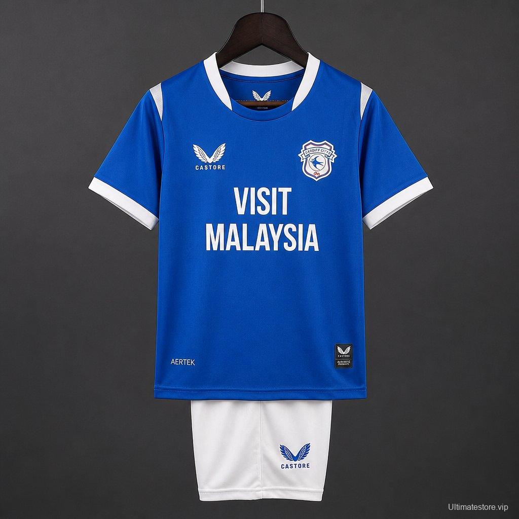 26/27 Kids Cardiff City Home Kit
