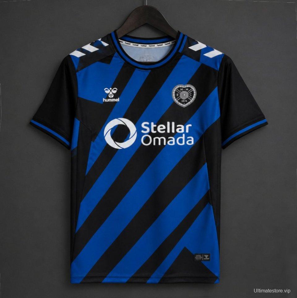 26/27 Heart of Midlothian FC Third Blue&Black Stripe Jersey