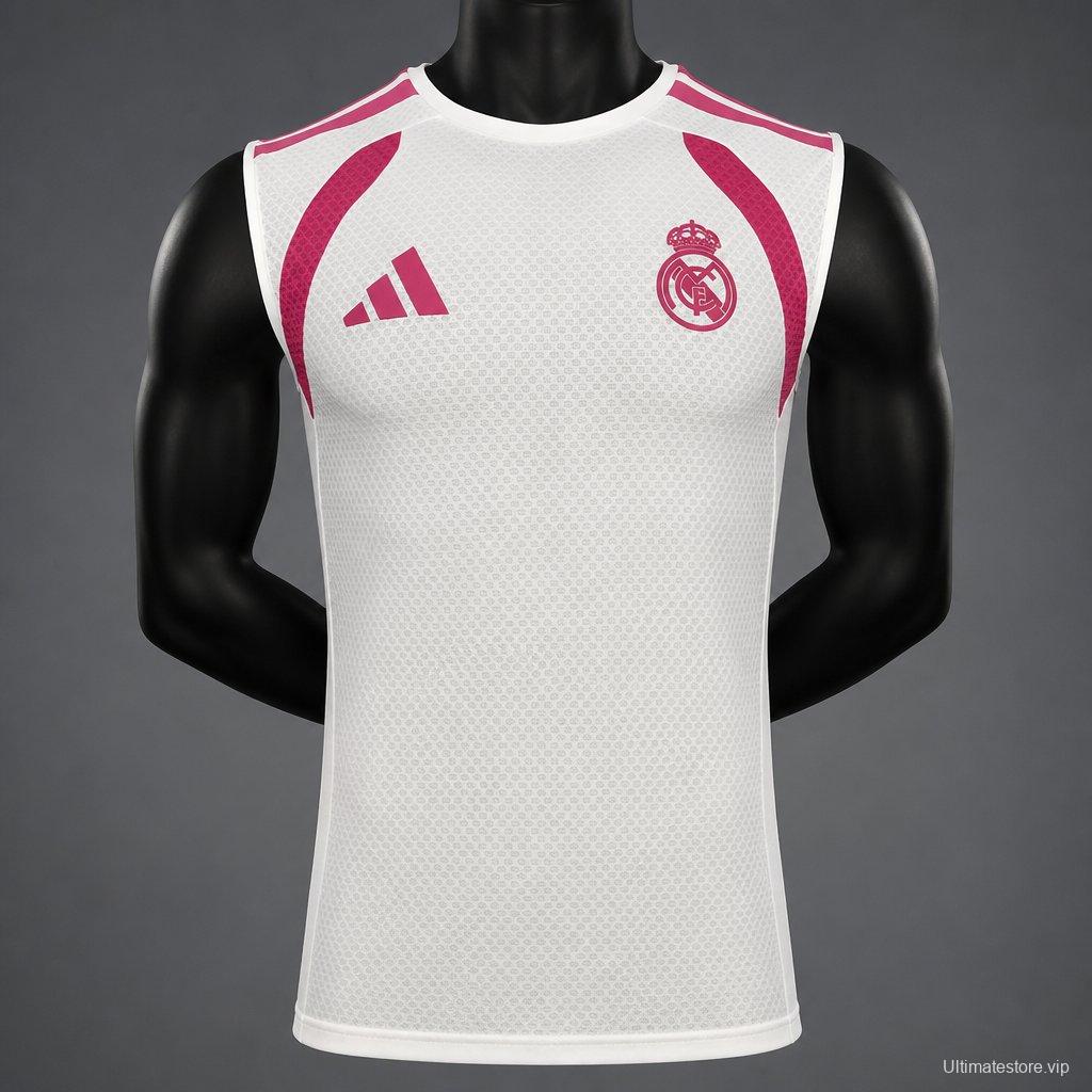 26/27 Real Madrid White with Pink Vest Jersey